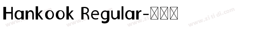 Hankook Regular字体转换